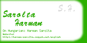 sarolta harman business card